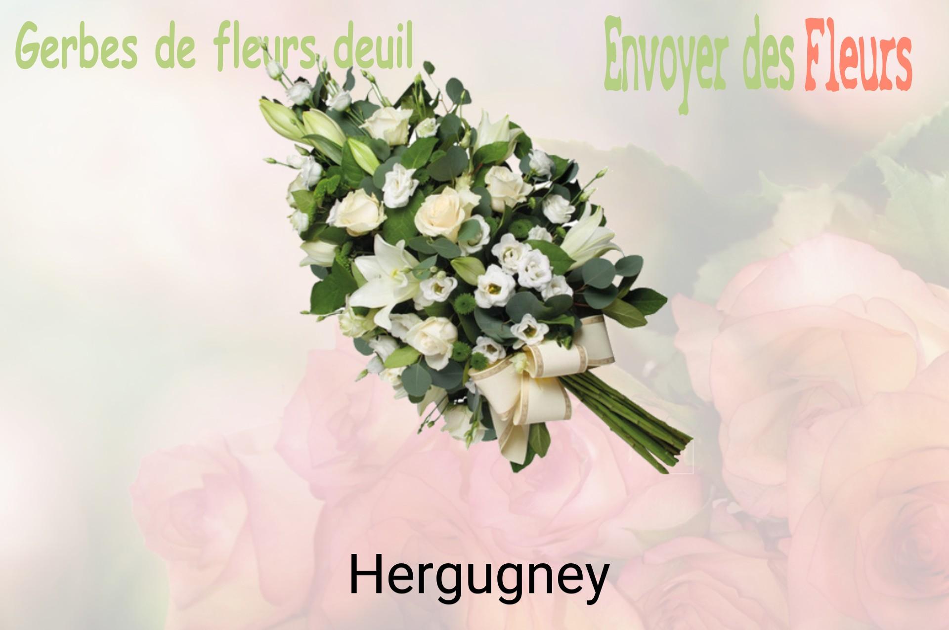 Gerbe de fleurs de deuil livrée à Hergugney